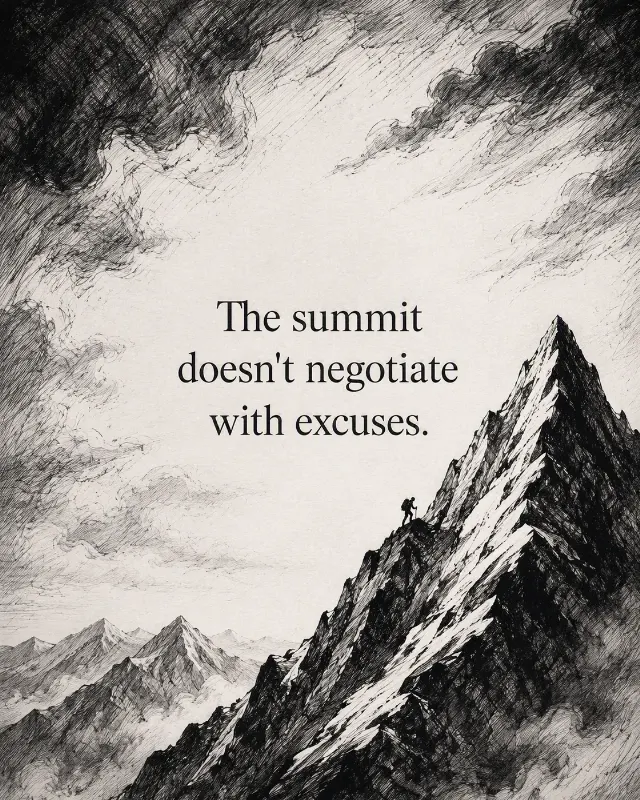 Stormy Mountain Motivational Quote Post