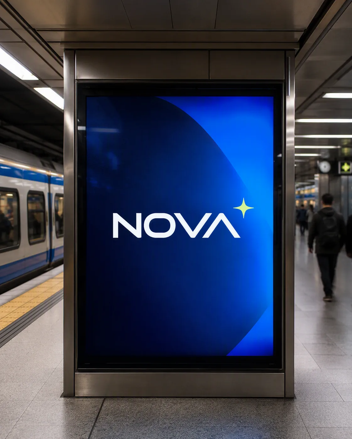 Subway Station Logo Advertisement Mockup