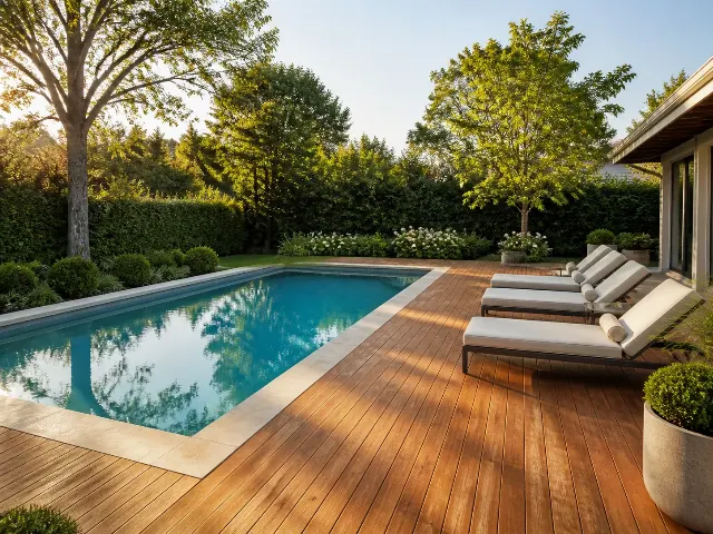 Sunlit Backyard Pool Listing Photo