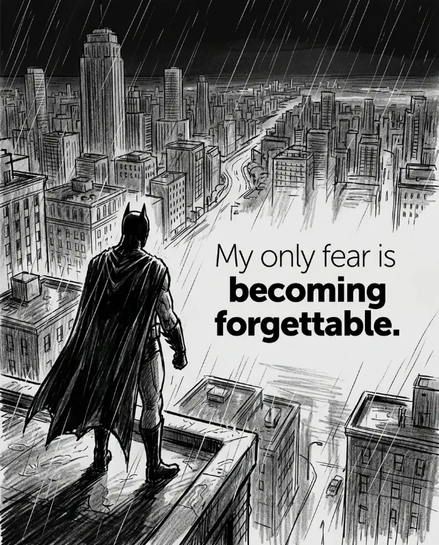 Superhero Silhouette Motivational Quote Graphic