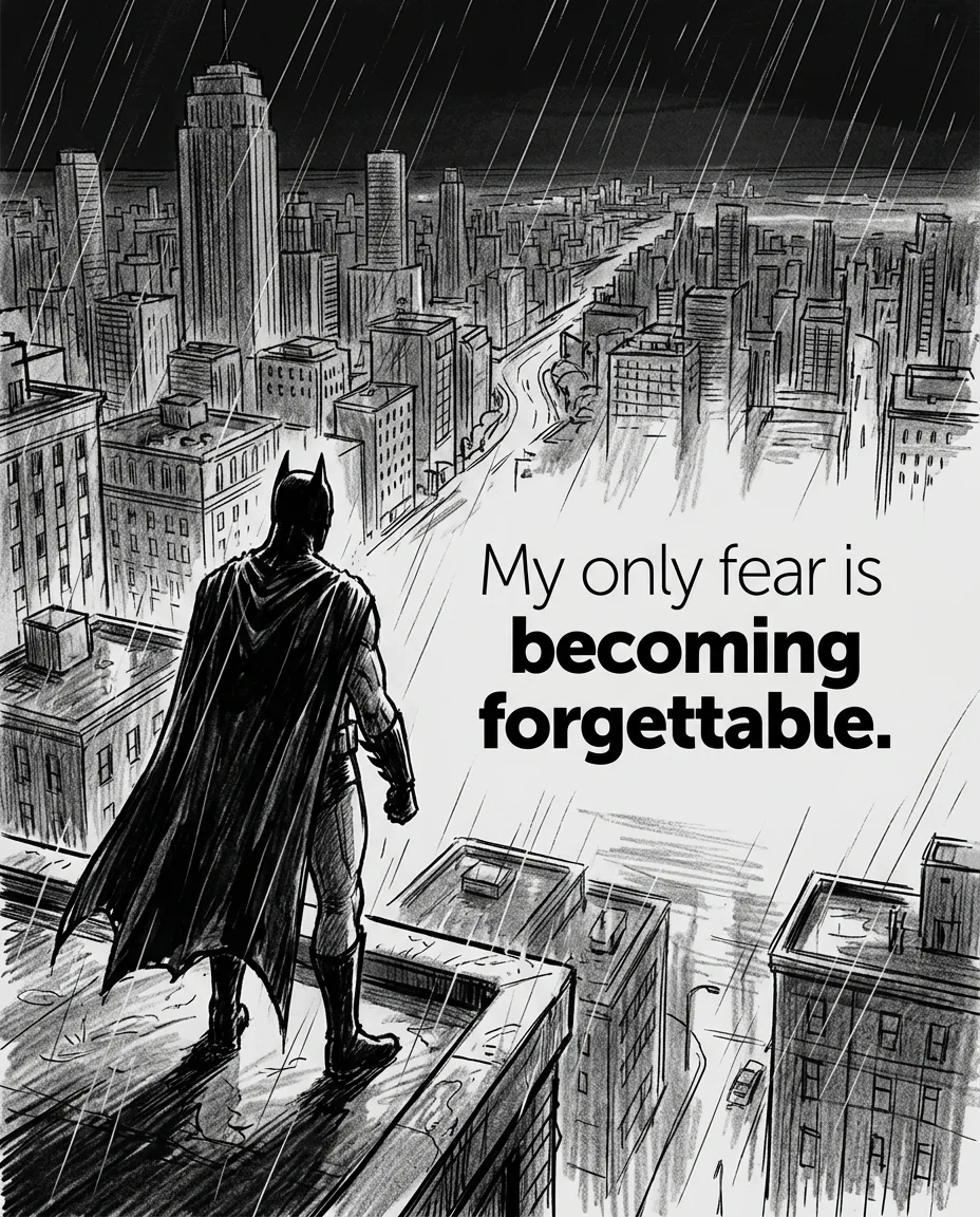 Superhero Silhouette Motivational Quote Graphic