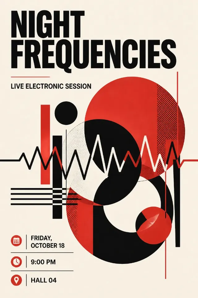 Swiss Grid Electronic Concert Poster