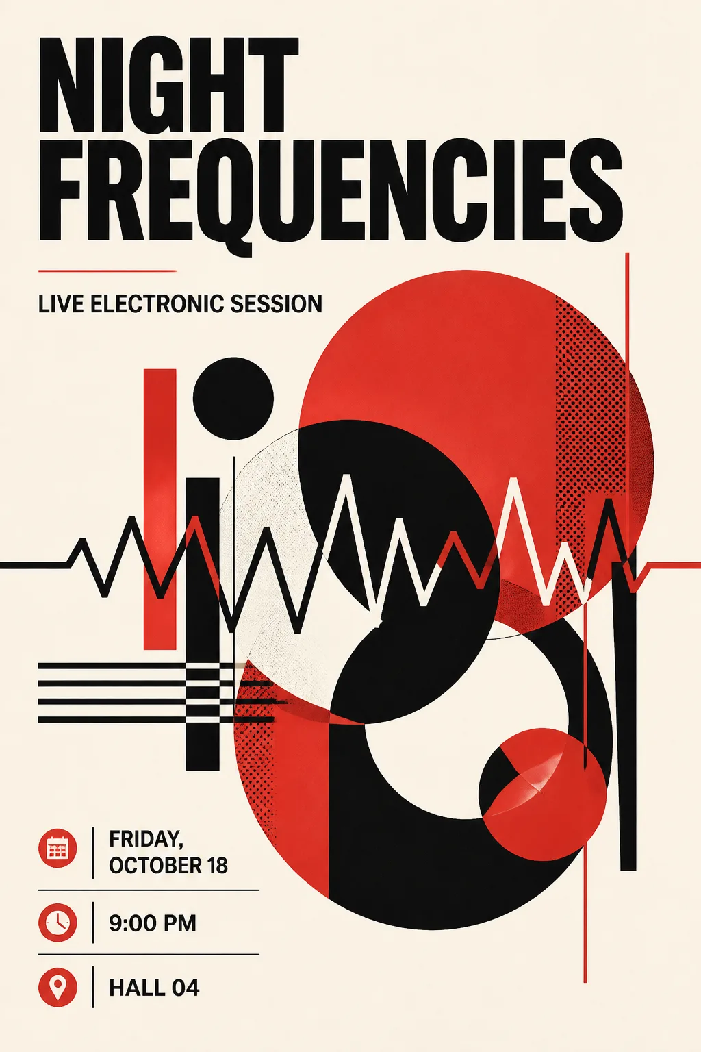 Swiss Grid Electronic Concert Poster