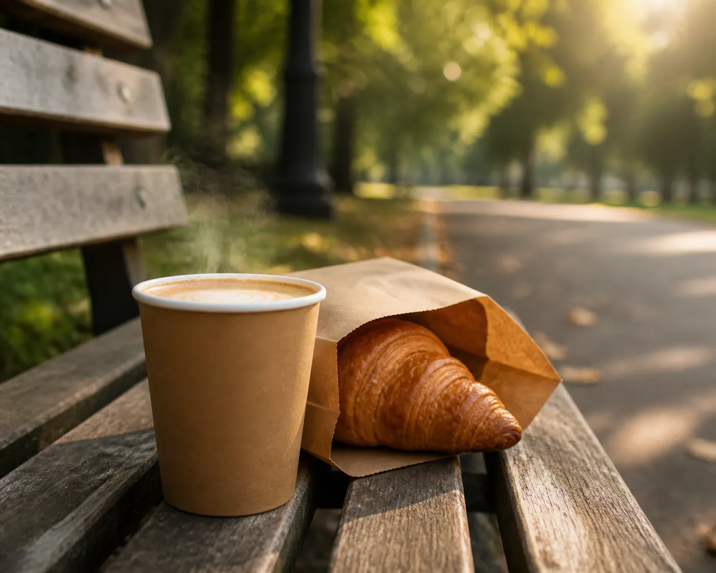 Takeaway Coffee And Pastry Park Photo