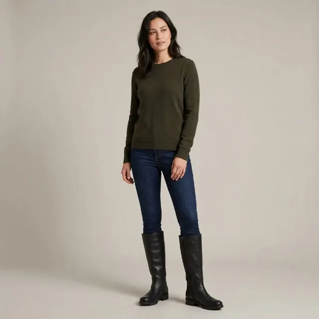 Tall Leather Boots Full Body Model Photo