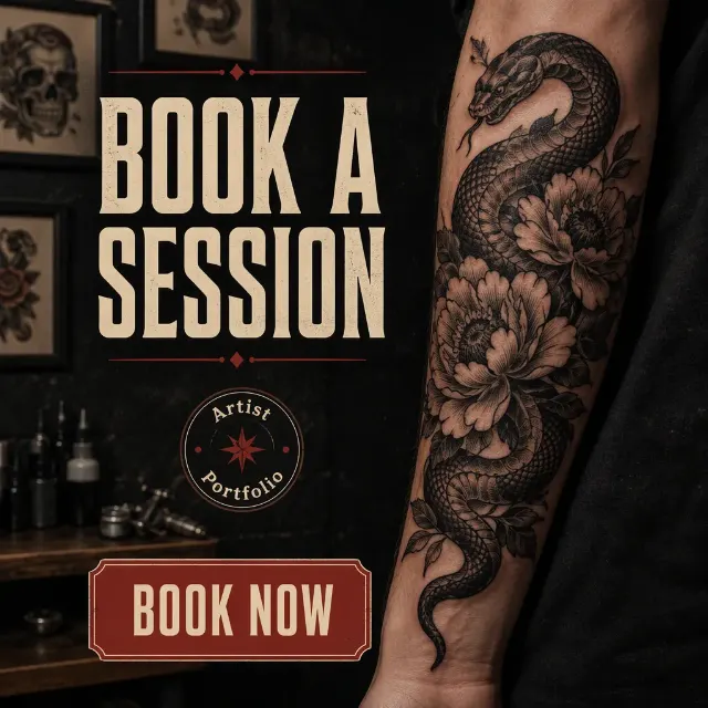 Tattoo Studio Instagram Booking Ad