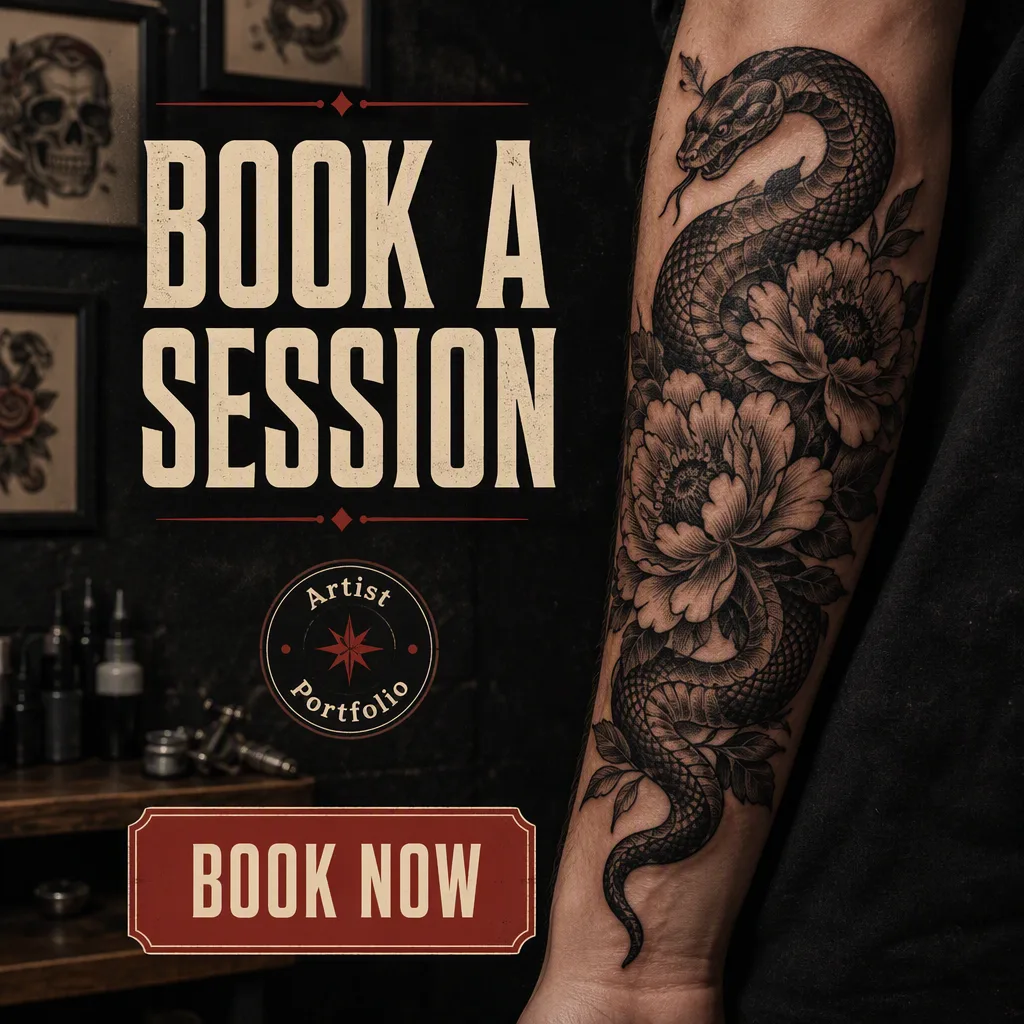 Tattoo Studio Instagram Booking Ad