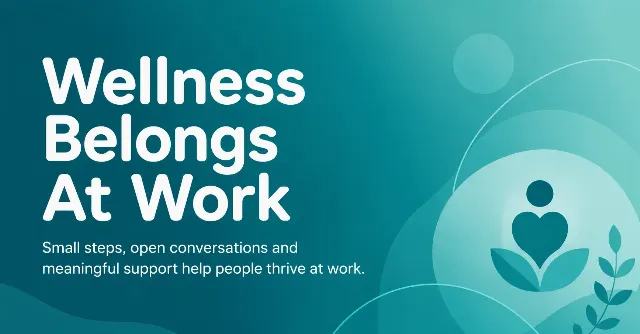 Teal Employee Wellness LinkedIn Post