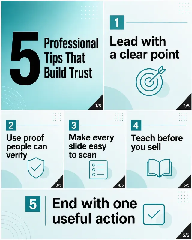Teal Professional Tips LinkedIn Carousel