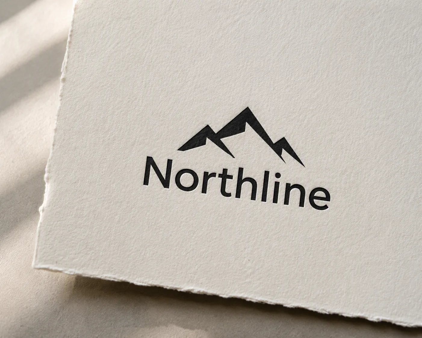 Textured Cotton Paper Logo Mockup