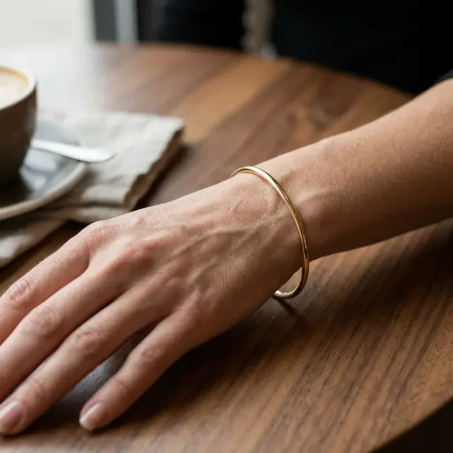 Thin Bangle Bracelet Café Wrist Photo