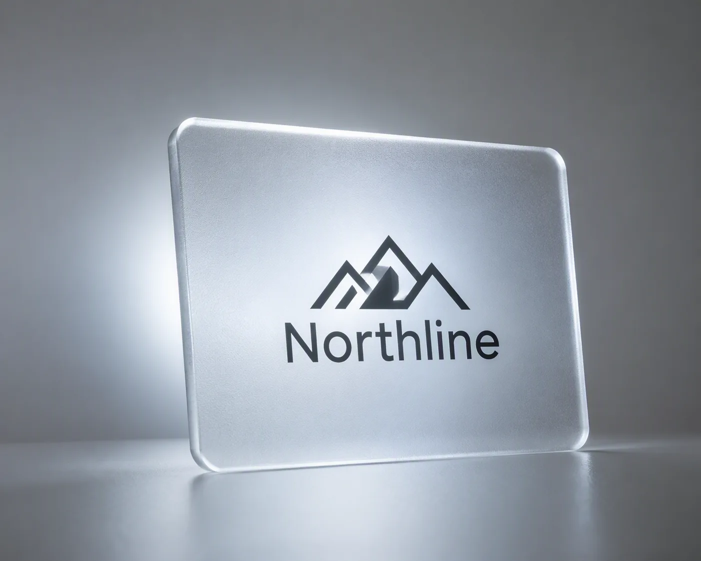 Translucent Glass Card Logo Mockup