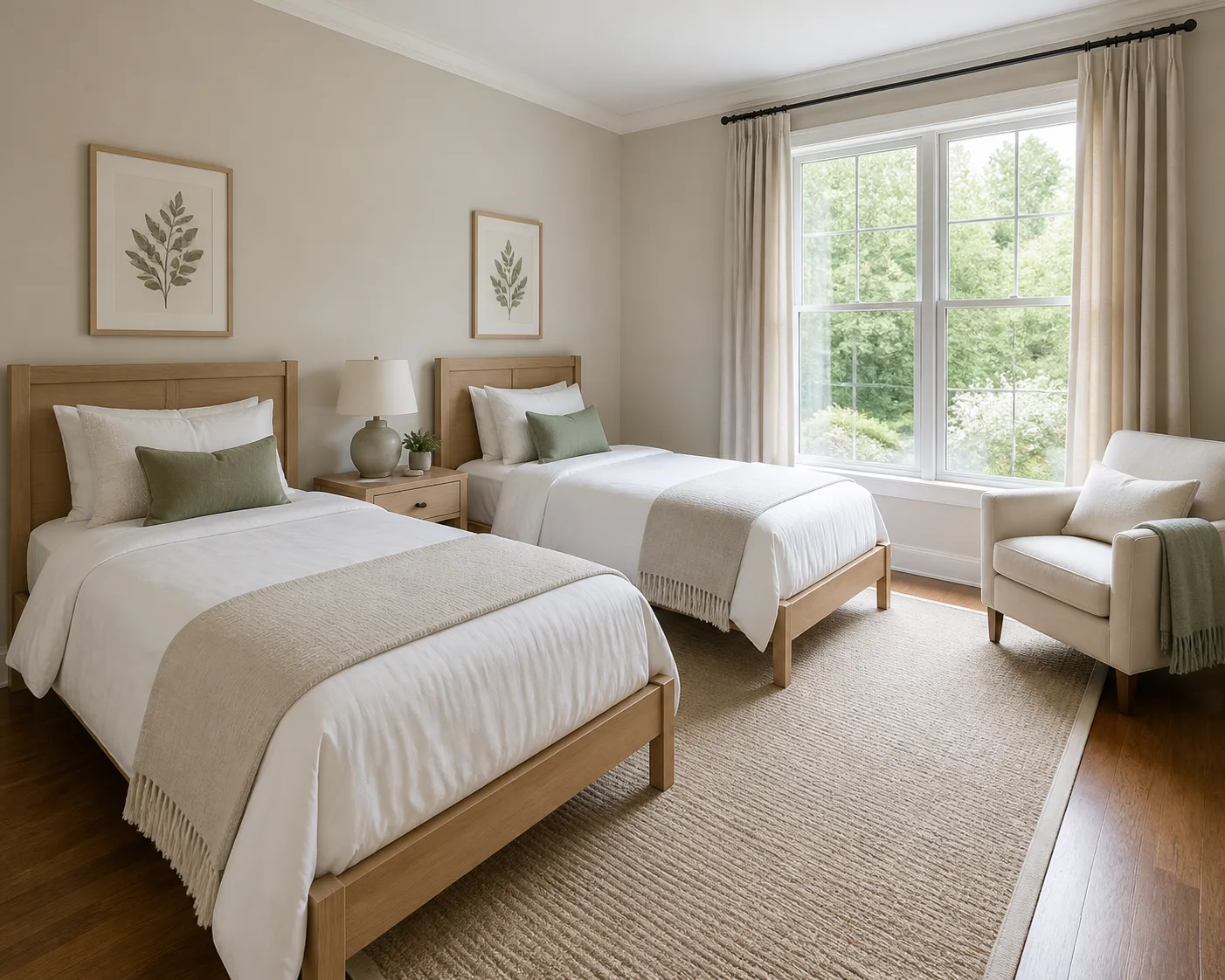 Twin Bed Guest Bedroom Listing Photo