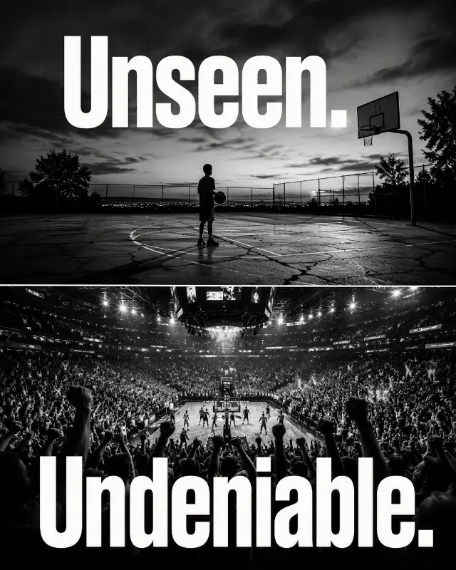Unseen To Undeniable Quote Graphic