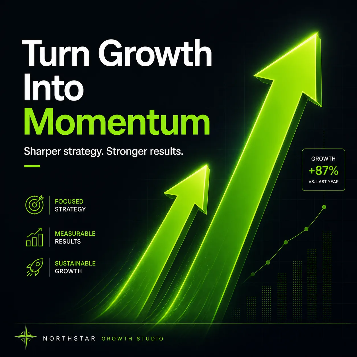 Upward Comparison Arrows LinkedIn Post