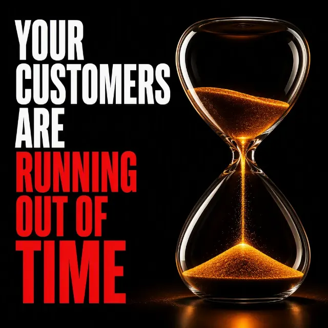 Urgent Hourglass LinkedIn Marketing Post