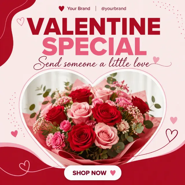 Valentine Flower Shop Instagram Post