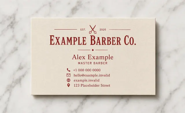 Vintage Barber Shop Business Card