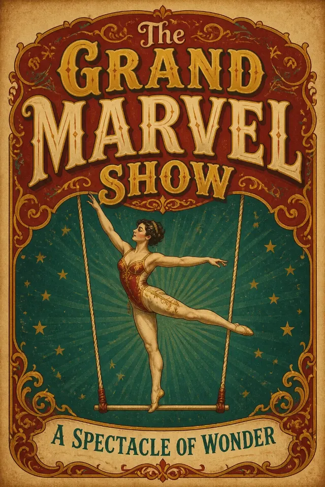 Vintage Circus Acrobat Show Poster
