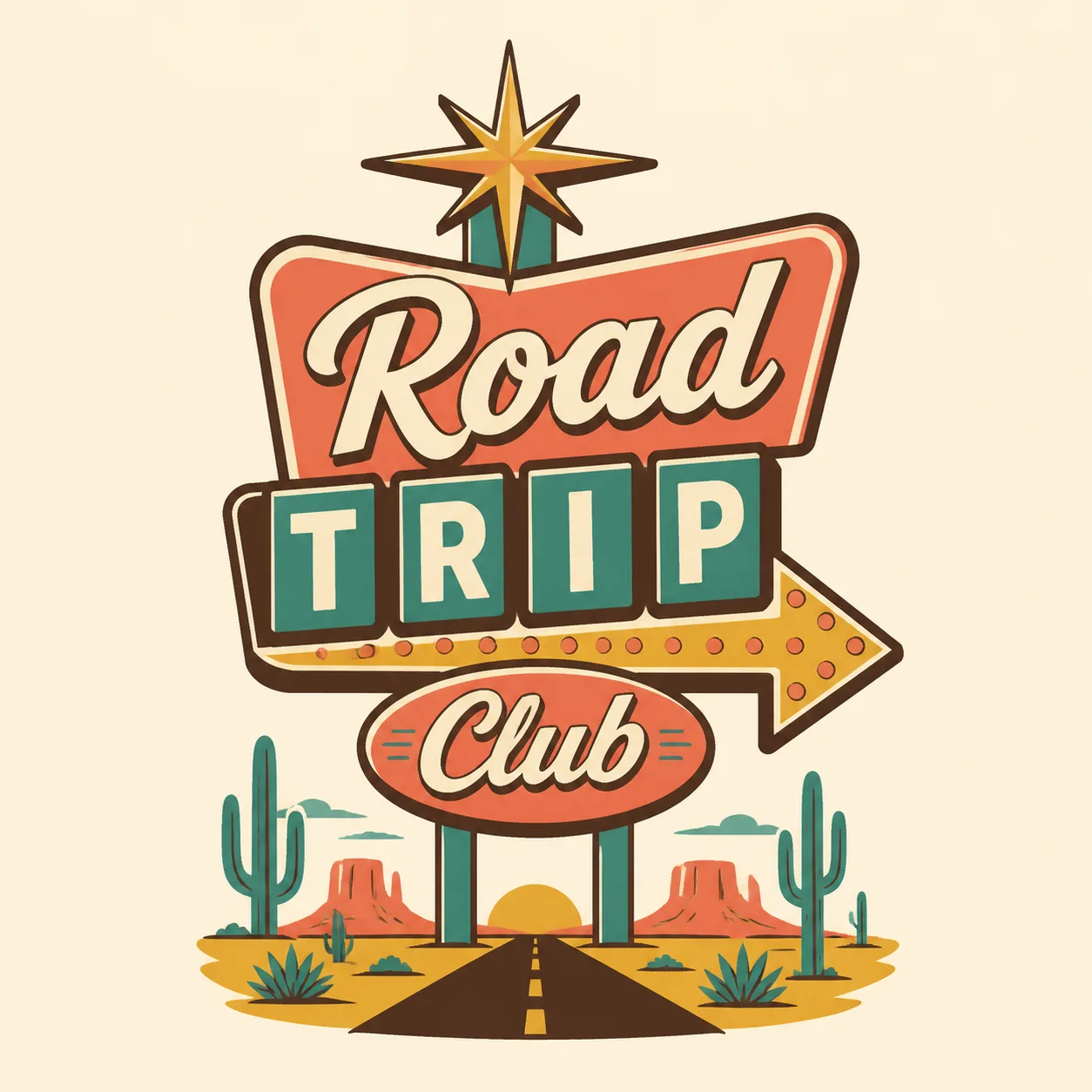 Vintage Motel Sign Road Trip T-Shirt Design