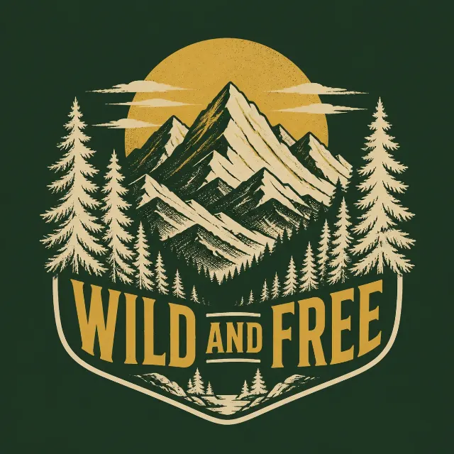 Vintage Mountain Badge T-Shirt Design