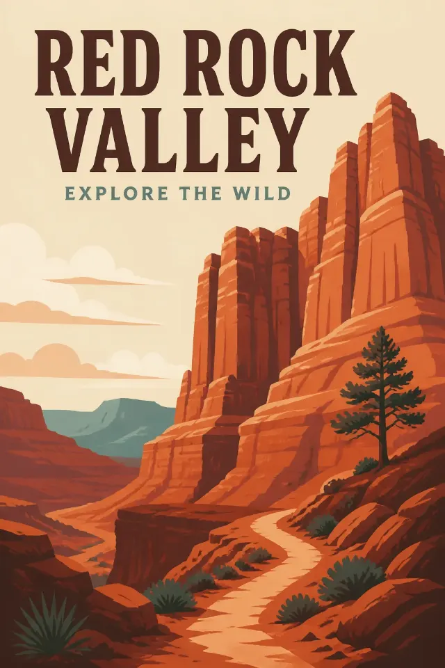 Vintage National Park Canyon Poster