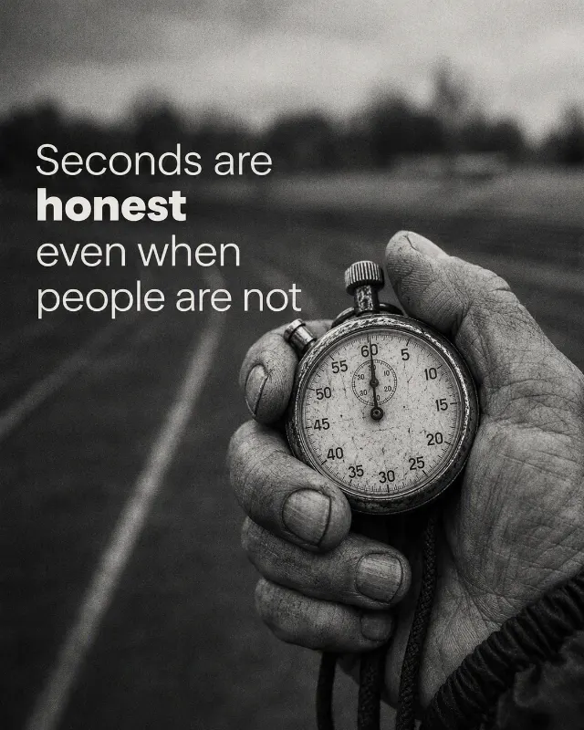 Vintage Track Stopwatch Quote Graphic