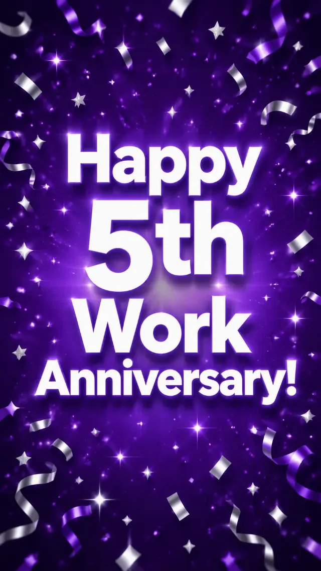 Violet Work Anniversary Instagram Story
