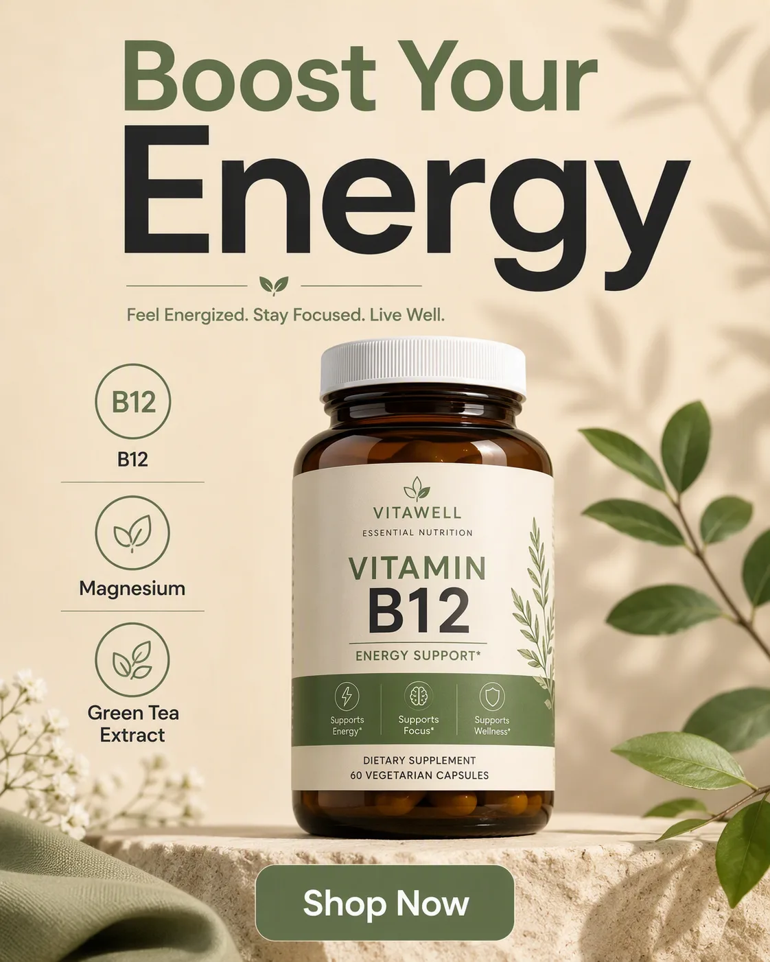 Vitamin Supplement Instagram Ad Design