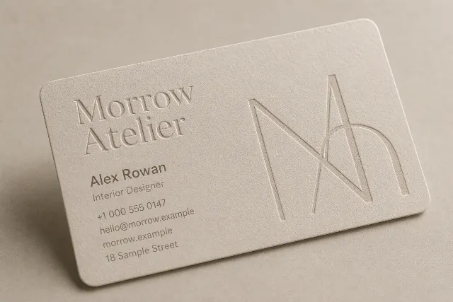 Warm Beige Interior Designer Business Card