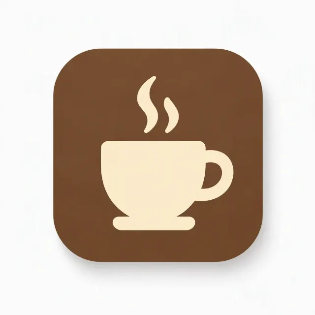 Warm Brown Coffee Cup App Icon