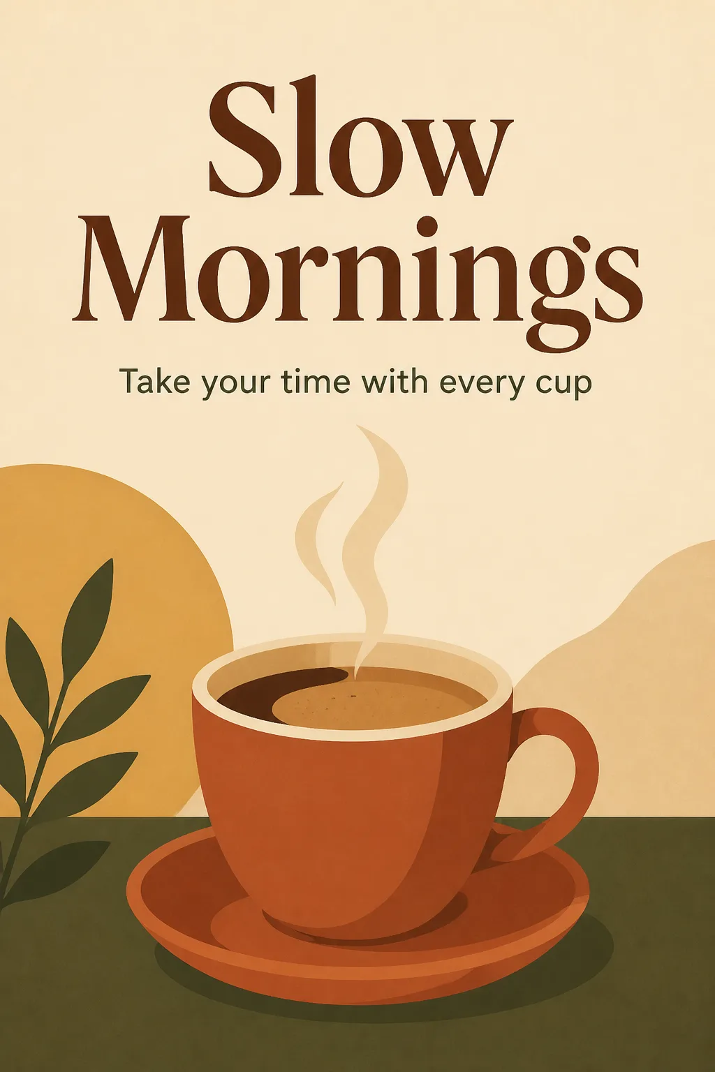 Warm Earthy Espresso Wall Poster