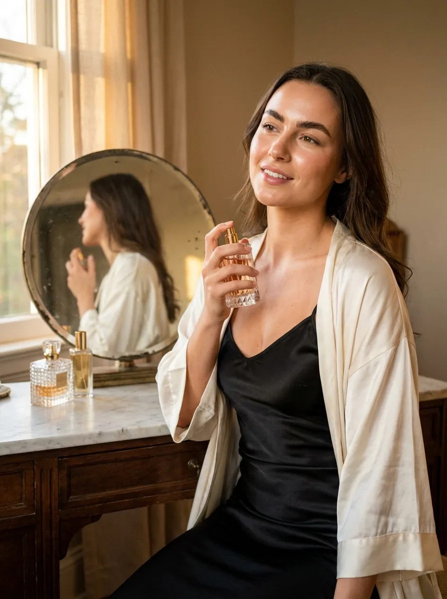 Warm Evening Vanity Perfume Portrait