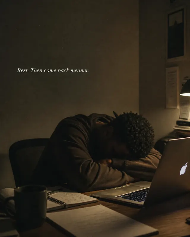 Warm Film Rest Quote Desk Photo