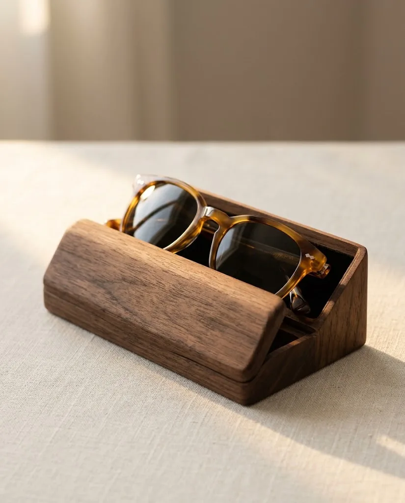 Warm Linen Sunglasses Case Product Photo