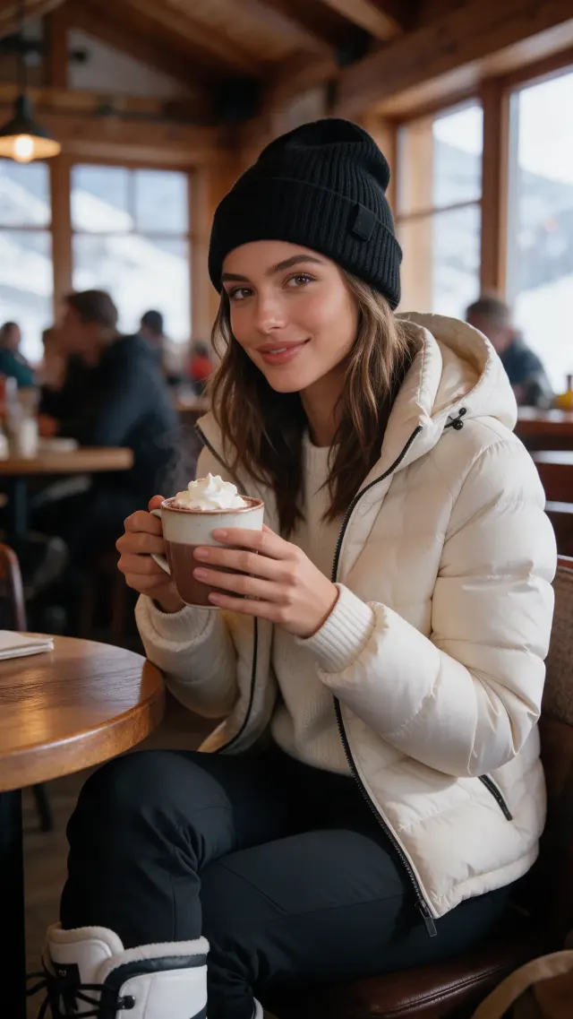 Warm Lodge Ski Fashion Portrait