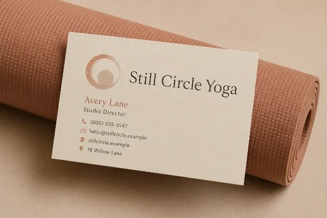 Warm Sand Yoga Studio Business Card
