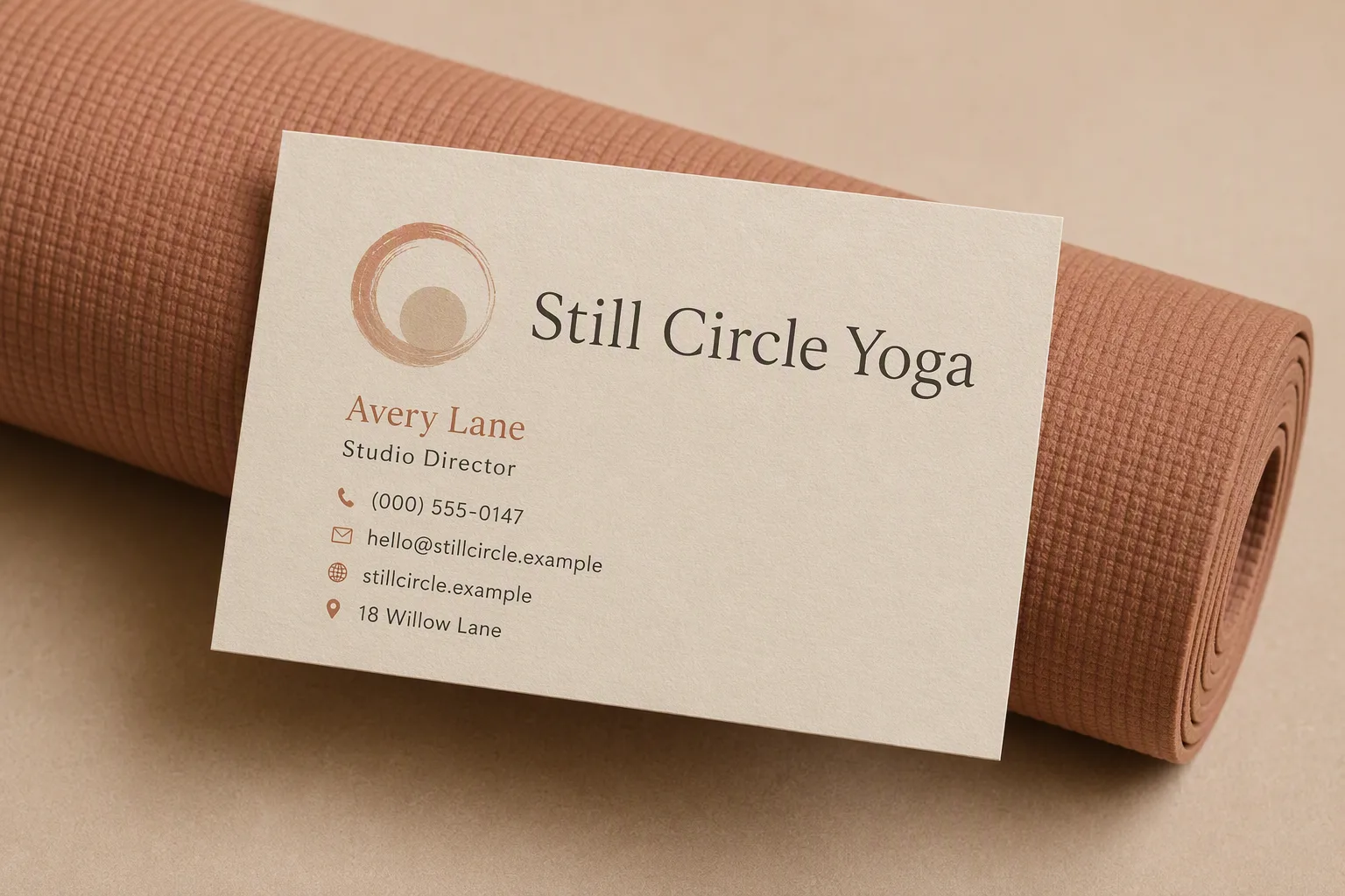 Warm Sand Yoga Studio Business Card