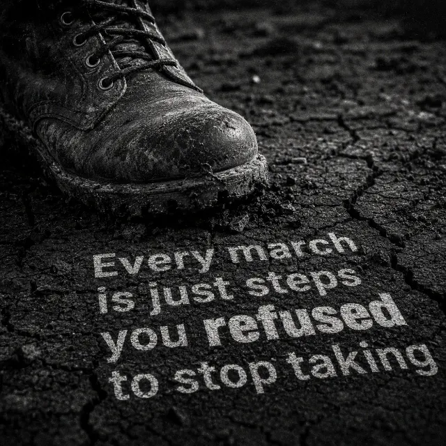 Warrior Boot Motivational Quote Graphic