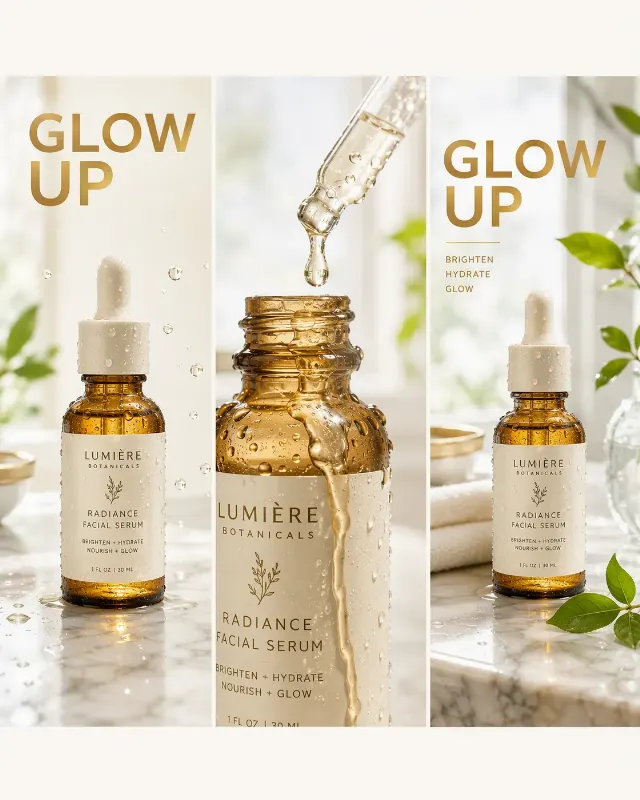 Water Droplet Skincare Serum Carousel