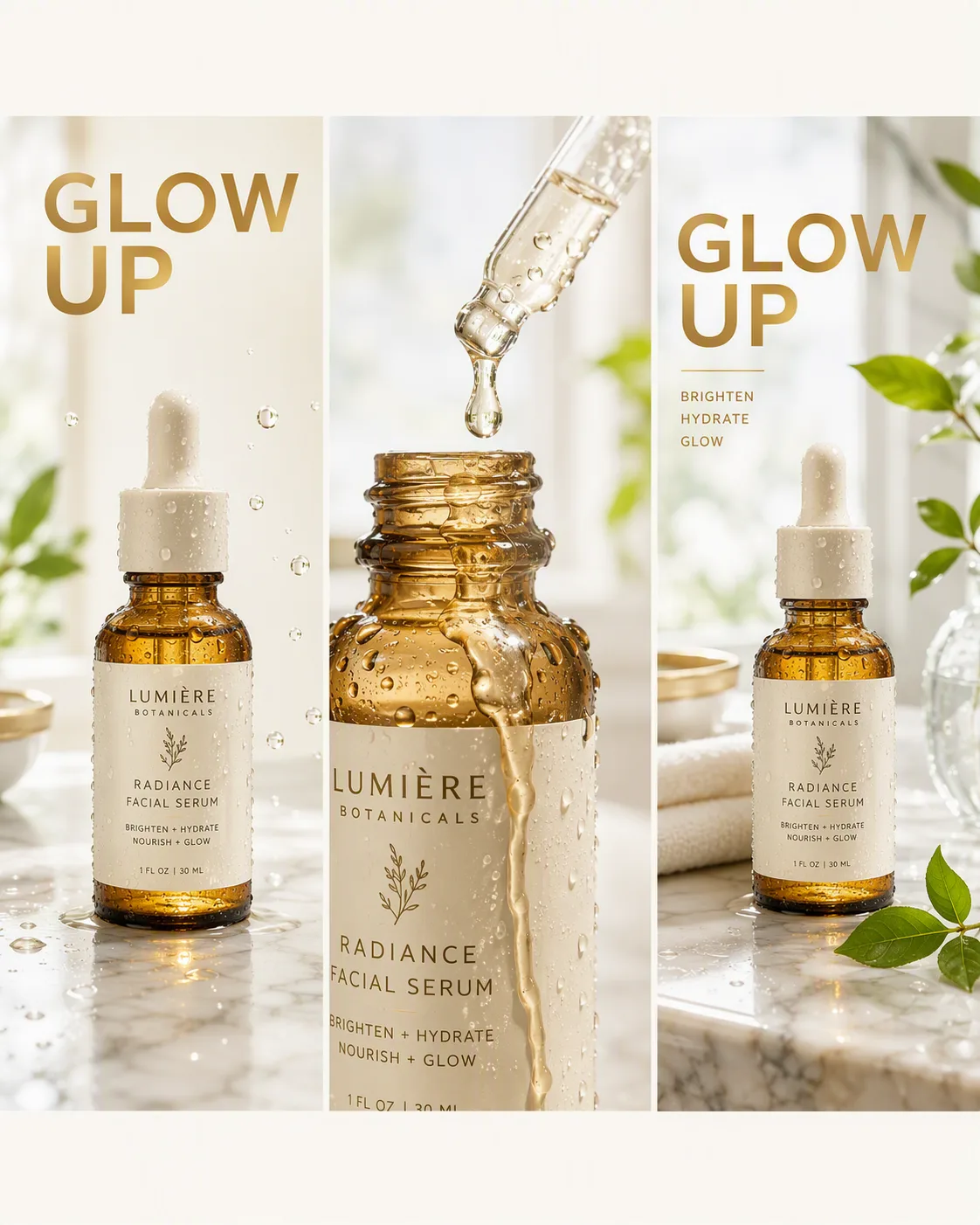 Water Droplet Skincare Serum Carousel