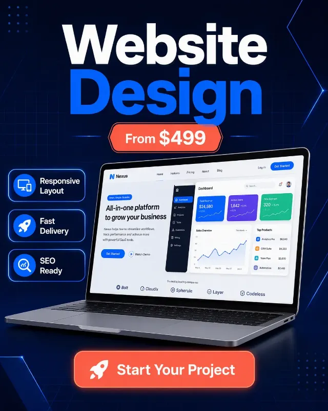 Website Design Laptop Instagram Ad