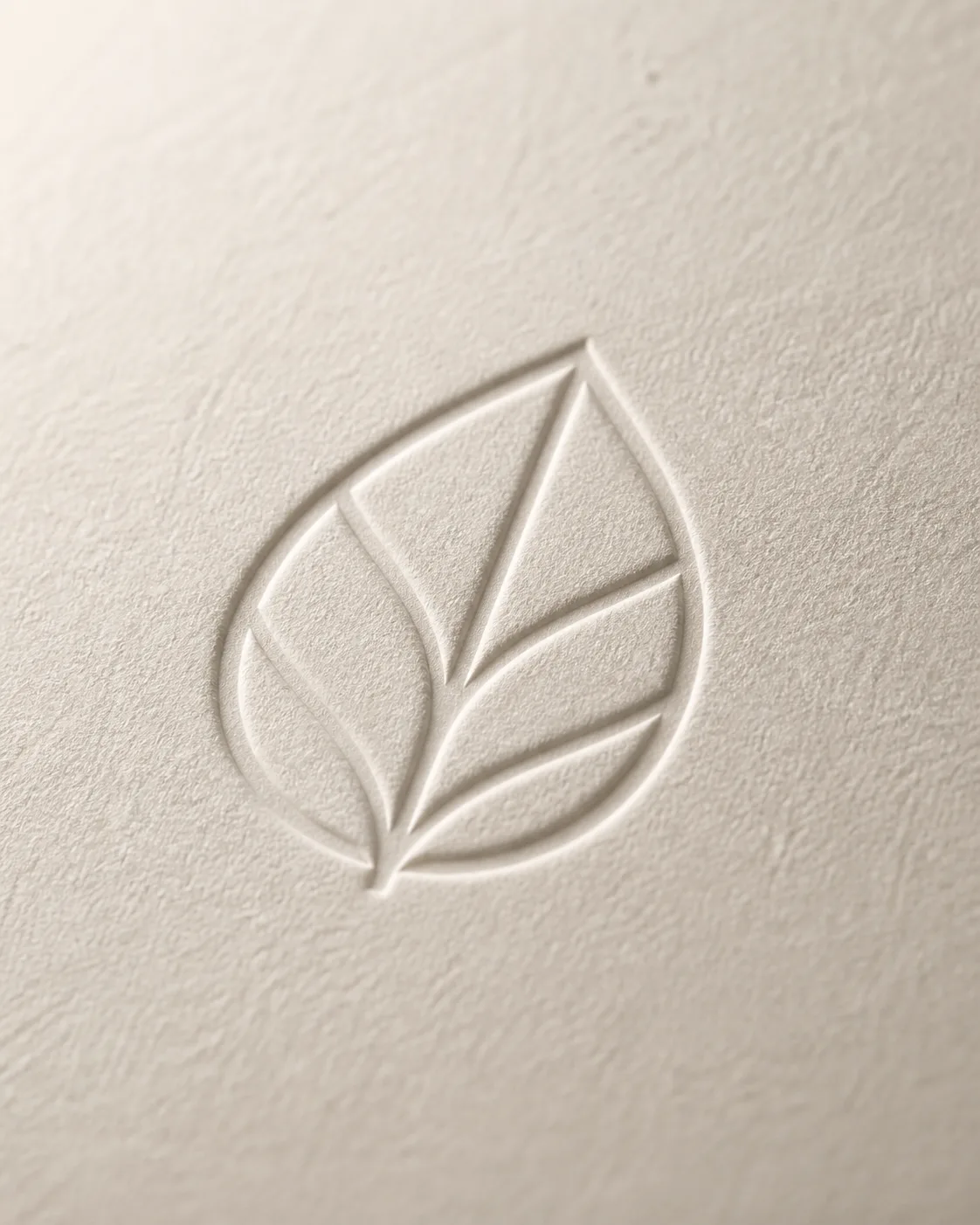 White Paper Embossed Logo Mockup
