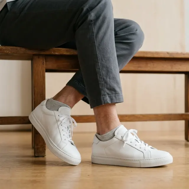 White Sneaker E-Commerce Model Photo