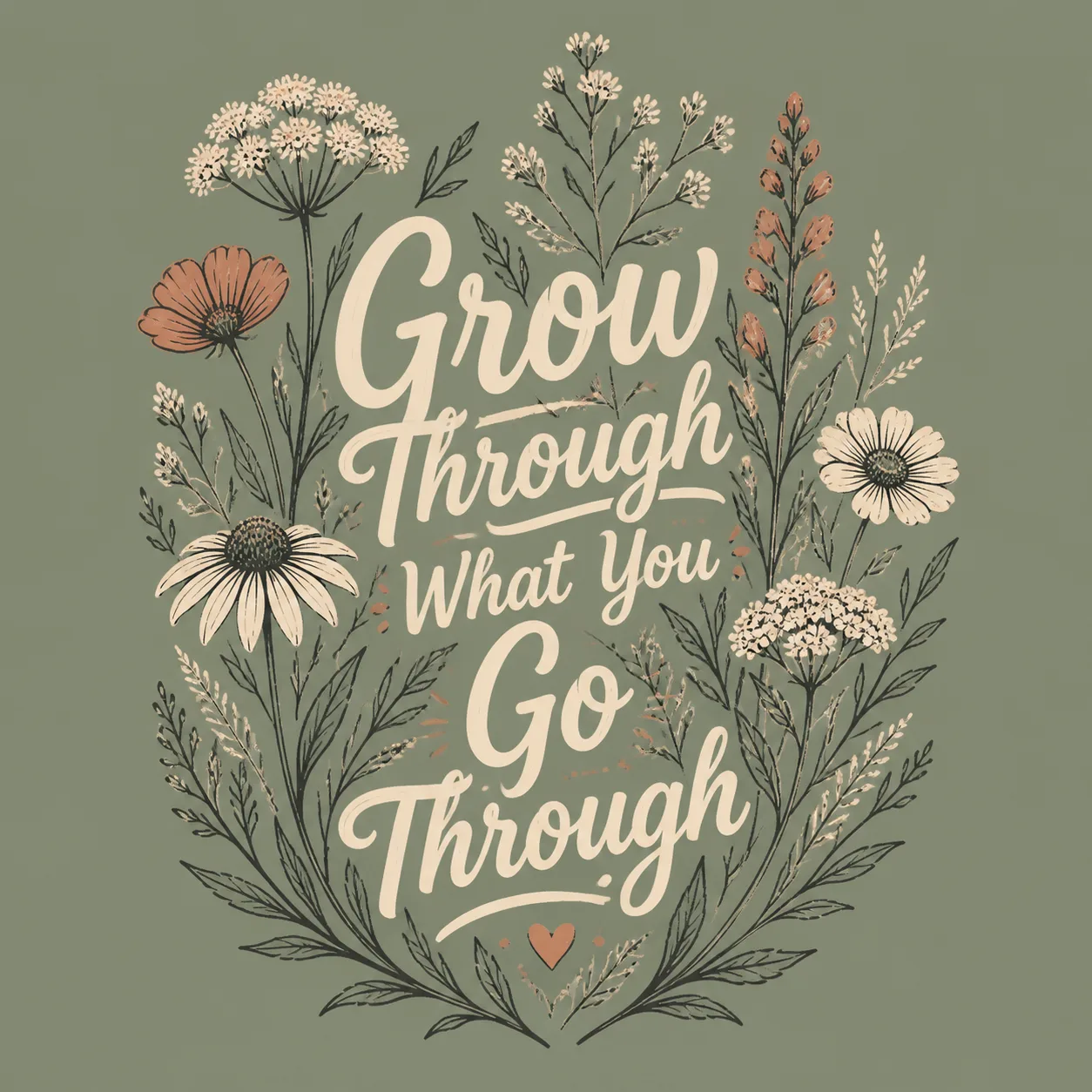 Wildflower Botanical T-Shirt Design