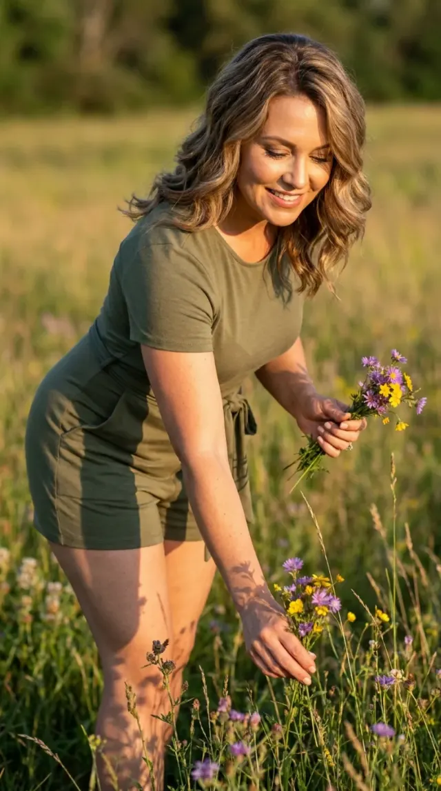 Wildflower Meadow Romper Influencer Photo