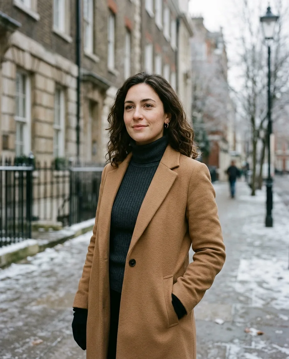 Winter Street Turtleneck Portrait