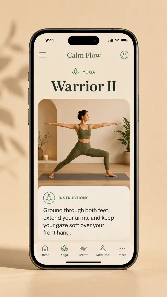 Yoga Pose Tutorial App Screenshot