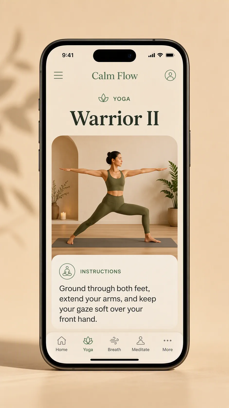 Yoga Pose Tutorial App Screenshot