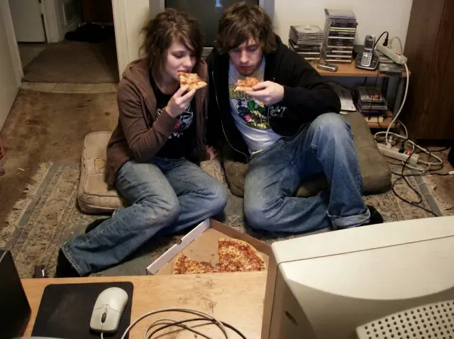 2000s Apartment Couple Webcam Photo